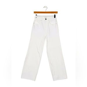 TOTEME High-Rise Wide Leg Jeans Size 24 WHITE PRISTINE